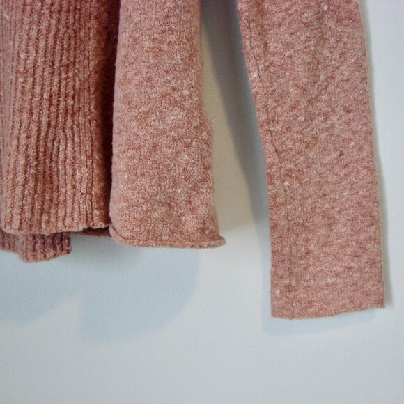 Free People Pink Scoop Neck Ribbed Sweater Loose Oversized Soft Comfy Size XS - Picture 12 of 15